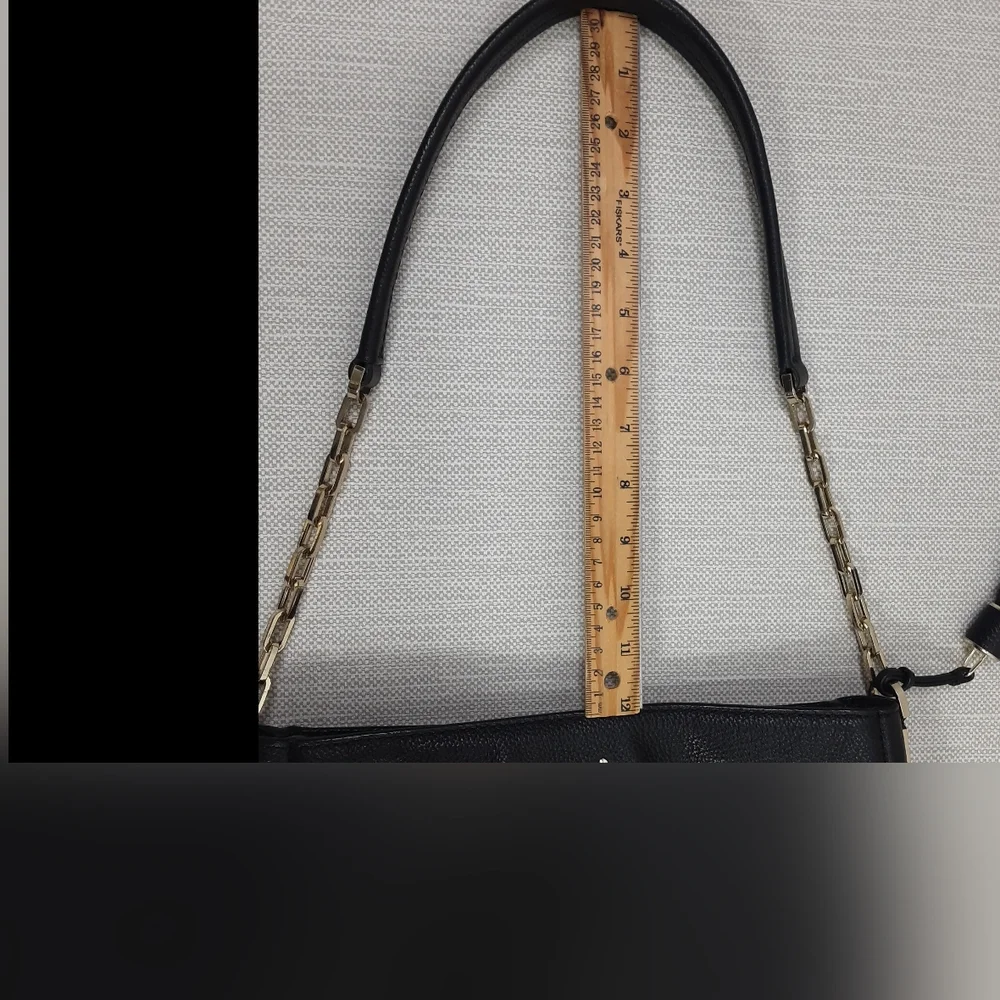 Kate Spade New York Black Pebbled Leather Shoulder Bag Hobo Flaw